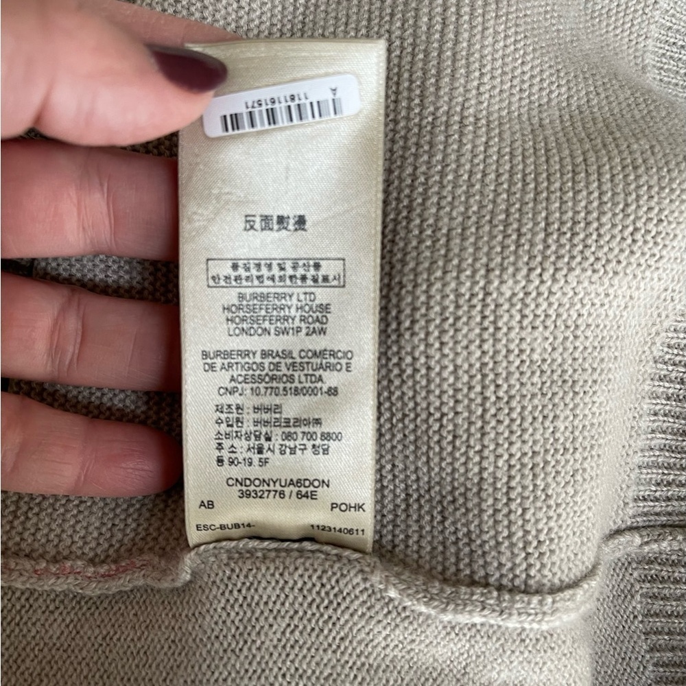 Burberry Brit Merino Wool / Cashmere Women’s Sweater Size Large - Picture 8 of 10